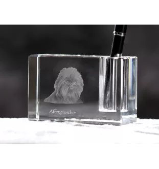 Pinczer małpi penholder kryształowy z psem Art-Dog