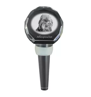 Affenpinscher - Kristallflaschenverschluss, einzigartiger Weinverschluss mit Foto, personalisiertes Geschenk für Sommelier der Marke Art-Dog