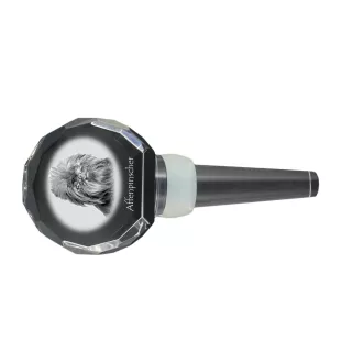 Affenpinscher, Affen, Affie - Crystal bottle stopper, unique wine stopper with photo, personalised gift for sommelier by Art-Dog brand