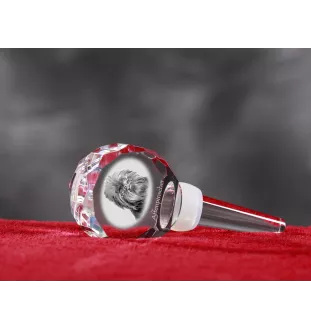 Affenpinscher, Affen, Affie - Crystal bottle stopper, unique wine stopper with photo, personalised gift for sommelier by Art-Dog brand