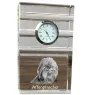 Affenpinscher - une horloge en verre avec une photo, une photo de chien dans un cristal, une horloge de bureau personnalisée de la marque Art-Dog