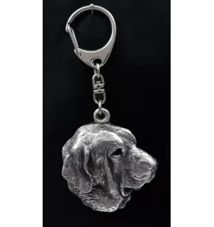 Spanischer Mastiff, Mastín aus León - Versilberter Schlüsselanhänger mit Hund, Handtaschen-Dekoration, Rucksack-Anhänger der Marke Art-Dog
