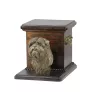 Affenpinscher - Eine Urne für die Asche eines Hundes mit einer Statuette, eine elegante Urne für einen Hund, eine außergewöhnliche Urne mit dem Porträt eines Hundes von der Marke Art-Dog.
