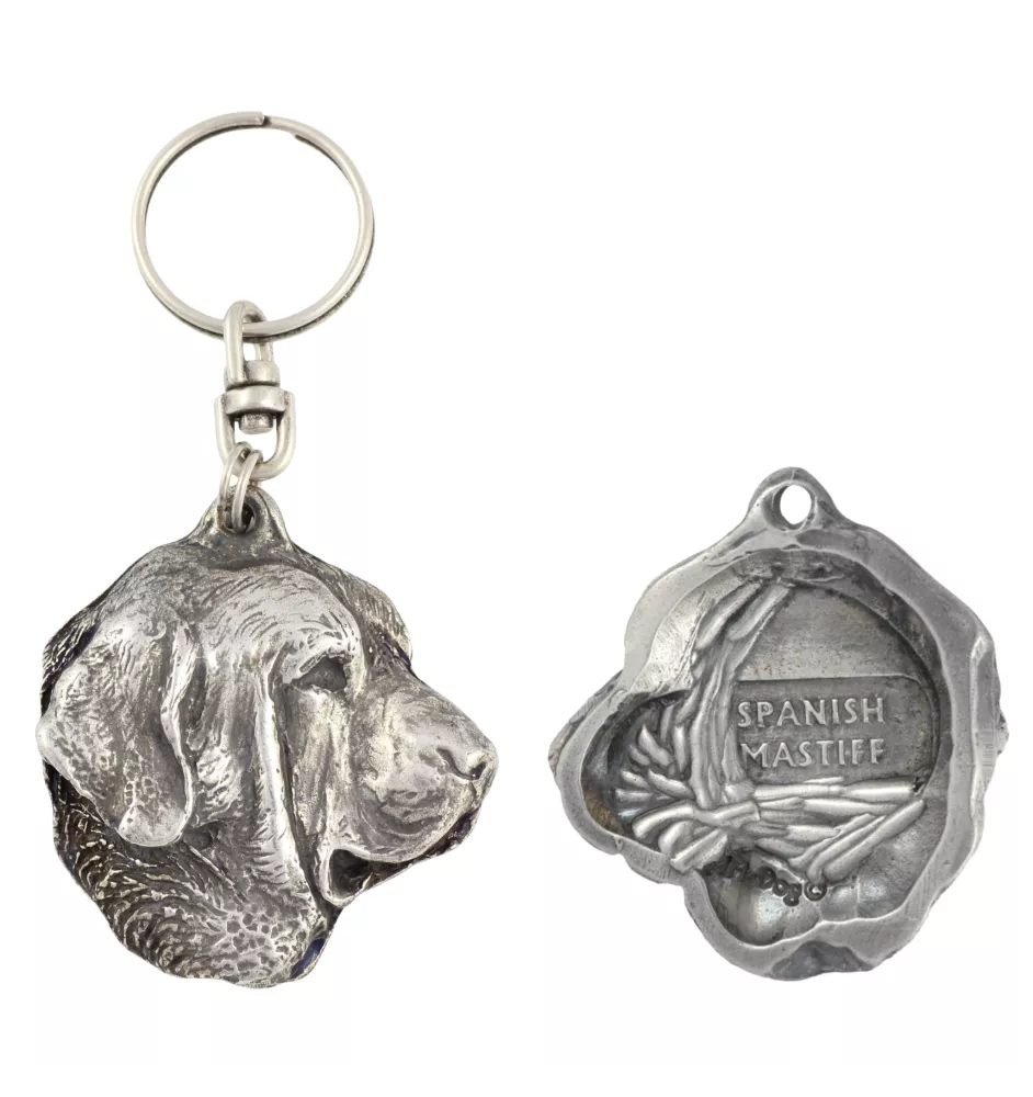 Spanischer Mastiff, Mastín aus León - Versilberte Hund Anhänger, Handtasche Dekoration, Rucksack-Anhänger von Art-Dog Marke