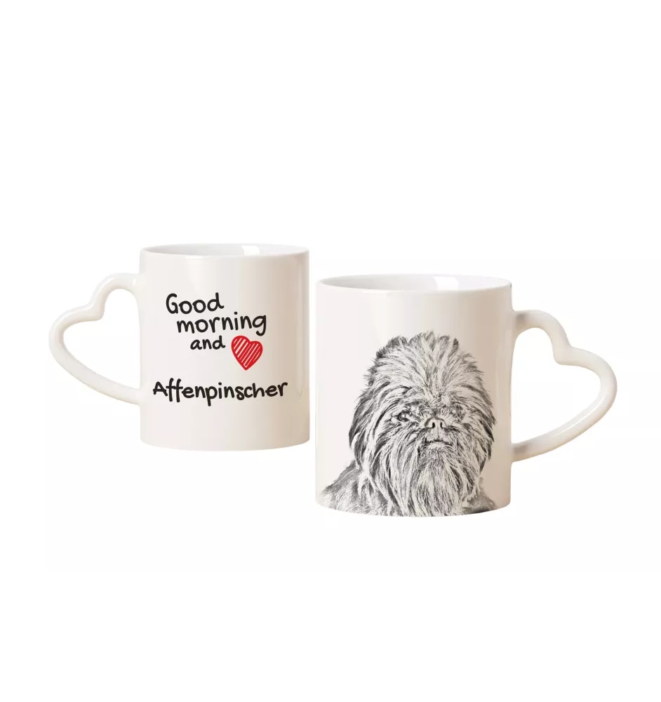 Affenpinscher - tasse avec chien, une tasse adorable avec une anse en forme de cœur, un cadeau universel de la marque Art-Dog