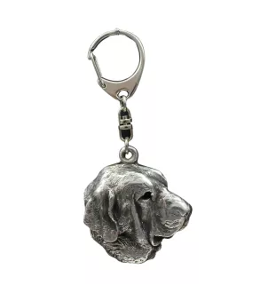 Spanish Mastiff, Mastín Español - Silver-plated key ring with a dog in a gift box, handbag decoration, backpack pendant by Art-Dog brand