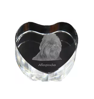Pinczer małpi serce kryształowe z psem Art-Dog