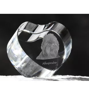 Pinczer małpi serce kryształowe z psem Art-Dog