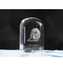 Affenpinscher - un cube de cristal avec une photo, une photo de chien dans le cristal, un presse-papiers cubique de la marque Art-Dog