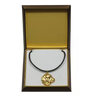 Spanish Mastiff, Mastín Español - Dog necklace in gift box, gold-plated pendant for dog fan, striking jewellery by Art-Dog