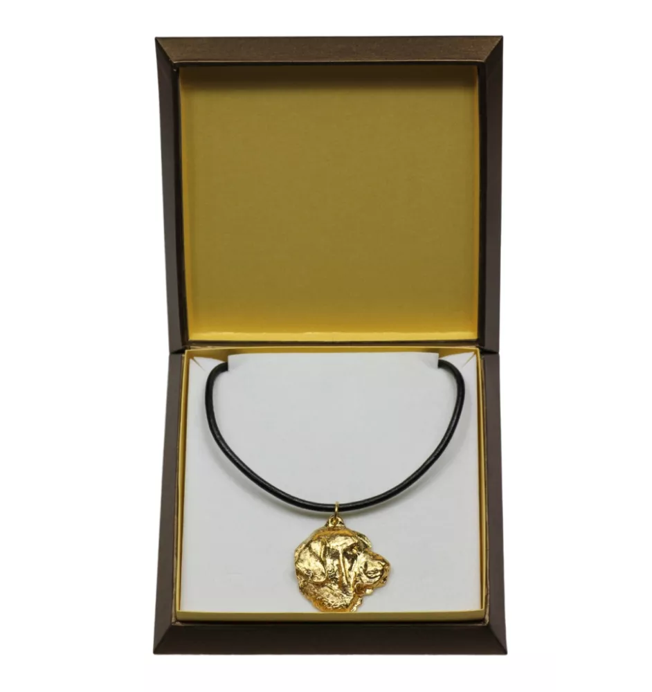 Spanish Mastiff, Mastín Español - Dog necklace in gift box, gold-plated pendant for dog fan, striking jewellery by Art-Dog