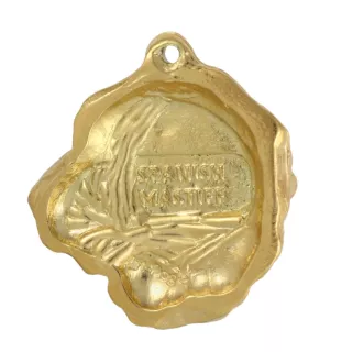 Mâtin espagnol, Mastin Leones - Collier pour chien, pendentif plaqué or pour fan de chien, bijoux uniques de la marque Art-Dog