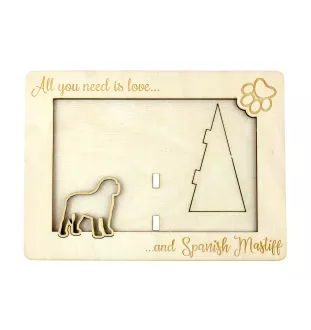 Spanish Mastiff, Mastín Español - Photo frame, engraved wooden frame, a lovely gadget for the dog lover by Art-Dog