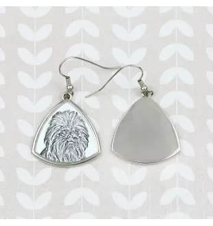 Affenpinscher - boucles d'oreilles avec chien, boucles d'oreilles pendantes avec photo, bijoux personnalisés avec impression de la marque Art-Dog