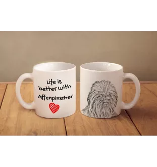Affenpinscher - Tasse mit Hund, Tasse mit Bild, personalisiertes Geschenk der Marke Art-Dog