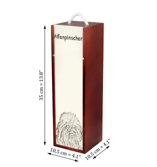 Affenpinscher - Weinbox mit Hund, Alkoholbox mit Grafik, personalisierte Geschenkbox der Marke Art-Dog