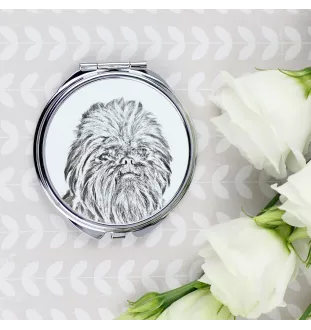 Affenpinscher, Affen, Affie - Pocket mirror with a dog, personalized mirror for a purse, compact mirror with Art-Dog brand print.
