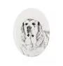 Spanischer Mastiff, Mastín aus León - Gedenktafel mit einem Foto eines Hundes, Grabplatte mit Druck, personalisierte ovale Platte der Marke Art-Dog