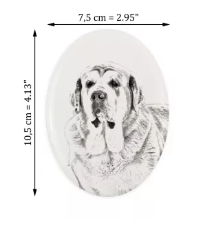 Mastif hiszpański płyta nagrobna ze zdjęciem psa Art-Dog