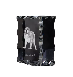 Spanish Mastiff, Mastín Español - crystal with a picture of a dog, glass statuette with a picture, unique frame with a picture from Art-Dog brand