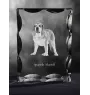 Spanischer Mastiff, Mastín aus León - Kristall mit einem Hundebild, Glasstatuette mit einem Bild, einzigartiger Bilderrahmen der Marke Art-Dog