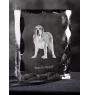 Spanischer Mastiff, Mastín aus León - Kristall mit einem Hundebild, Glasstatuette mit einem Bild, einzigartiger Bilderrahmen der Marke Art-Dog