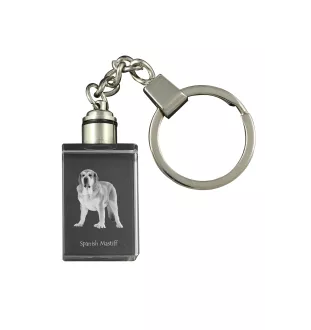 Mâtin espagnol, Mastin Leones - Porte-clés en cristal avec photo de chien, porte-clés lumineux, cadeau unique de la marque Art-Dog