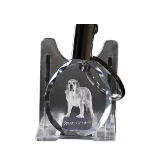 Mâtin espagnol, Mastin Leones - pendentif avec une photo de chien, porte-clés en cristal dans une boîte cadeau, un cadeau unique par Art-Dog