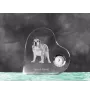 Spanischer Mastiff, Mastín aus León - Kristalluhr mit einem Hundebild, Herzregal-Uhr, personalisierte Standuhr der Marke Art-Dog