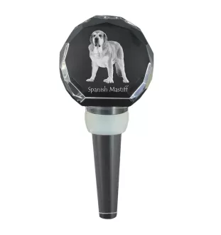 Mâtin espagnol, Mastin Leones - Bouchon de bouteille en cristal, bouchon de vin unique avec photo, cadeau personnalisé pour sommelier par la marque Art-Dog