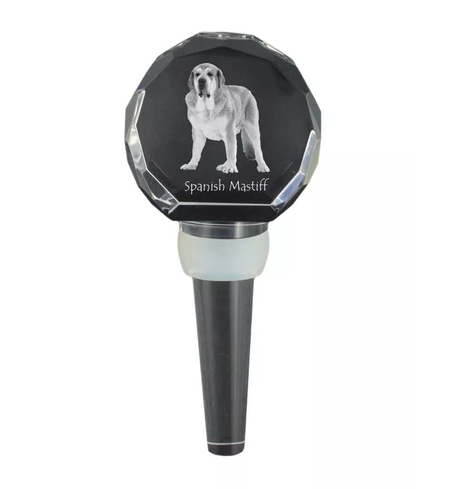 Mâtin espagnol, Mastin Leones - Bouchon de bouteille en cristal, bouchon de vin unique avec photo, cadeau personnalisé pour sommelier par la marque Art-Dog