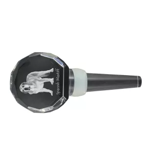 Spanish Mastiff, Mastín Español - Crystal bottle stopper, unique wine stopper with photo, personalised gift for sommelier by Art-Dog brand