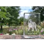 Spanischer Mastiff, Mastín aus León - Kristall mit einem Hundebild, Bild im Glas, moderne Ausstellung des Art-Dog-Bildes.
