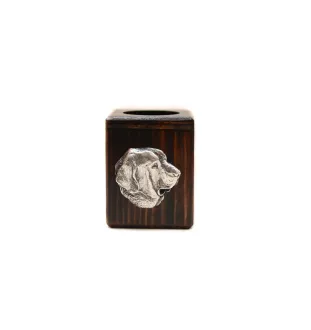 Mâtin espagnol, Mastin Leones - bougeoir en bois avec un chien, un souvenir unique après la perte d'un chien, une œuvre artisanale de la marque Art-Dog