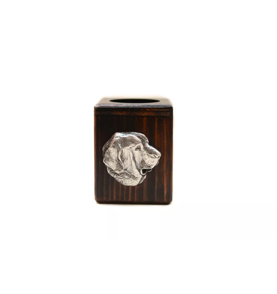 Spanish Mastiff, Mastín Español - wooden candle holder with a dog, a unique souvenir after losing a dog, a handicraft from the Art-Dog brand