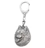Spitz - Silver-plated key ring with dog, handbag decoration, backpack pendant by Art-Dog brand