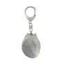 Spitz - Silver-plated key ring with dog, handbag decoration, backpack pendant by Art-Dog brand