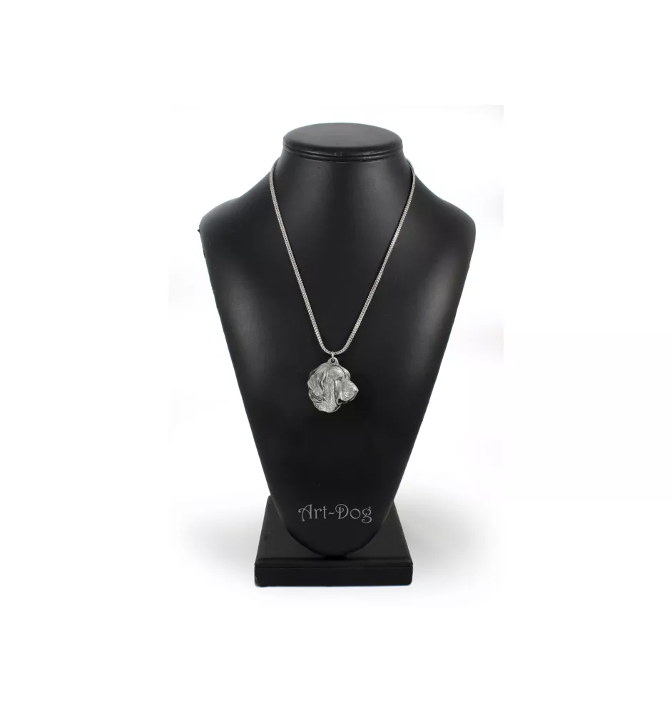 Mâtin espagnol, Mastin Leones - un collier avec un chien, un pendentif de chien sur une chaîne en argent, un bijou unique de la marque Art-Dog