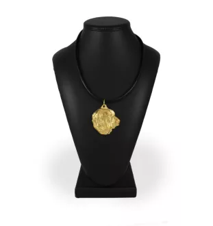 Mâtin espagnol, Mastin Leones - porte-clés et collier avec chien dans une boîte, produit plaqué or de haute qualité, marque Art-Dog