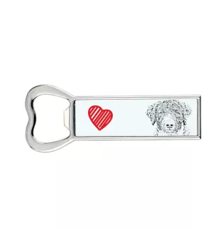 Spanischer Wasserhund, Andalusischer Türke, Türkenhund - Flaschenöffner mit Hund, personalisierter Flaschenöffner für den Kühlschrank, ein einzigartiges Geschenk für Männer von der Marke Art-Dog