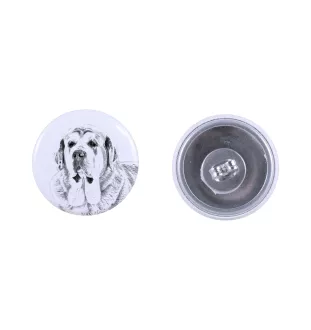 Mâtin espagnol, Mastin Leones - boucles d'oreilles uniques avec un chien, votre animal de compagnie sur un porte-clés, marque propre Art-Dog