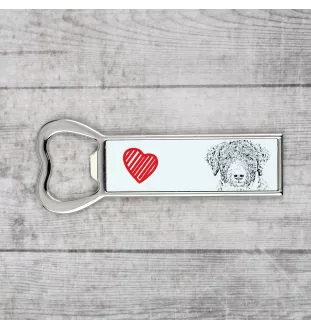 Spanischer Wasserhund, Andalusischer Türke, Türkenhund - Flaschenöffner mit Hund, personalisierter Flaschenöffner für den Kühlschrank, ein einzigartiges Geschenk für Männer von der Marke Art-Dog