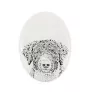 Spanish Water Dog - commemorative plaque with a photo of a dog, tombstone with a print, personalized oval plaque from the Art-Dog brand