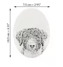 Chien d'eau espagnol, Chien turc - une plaque commémorative avec une photo de chien, une plaque funéraire avec une impression, une plaque ovale personnalisée de la marque Art-Dog