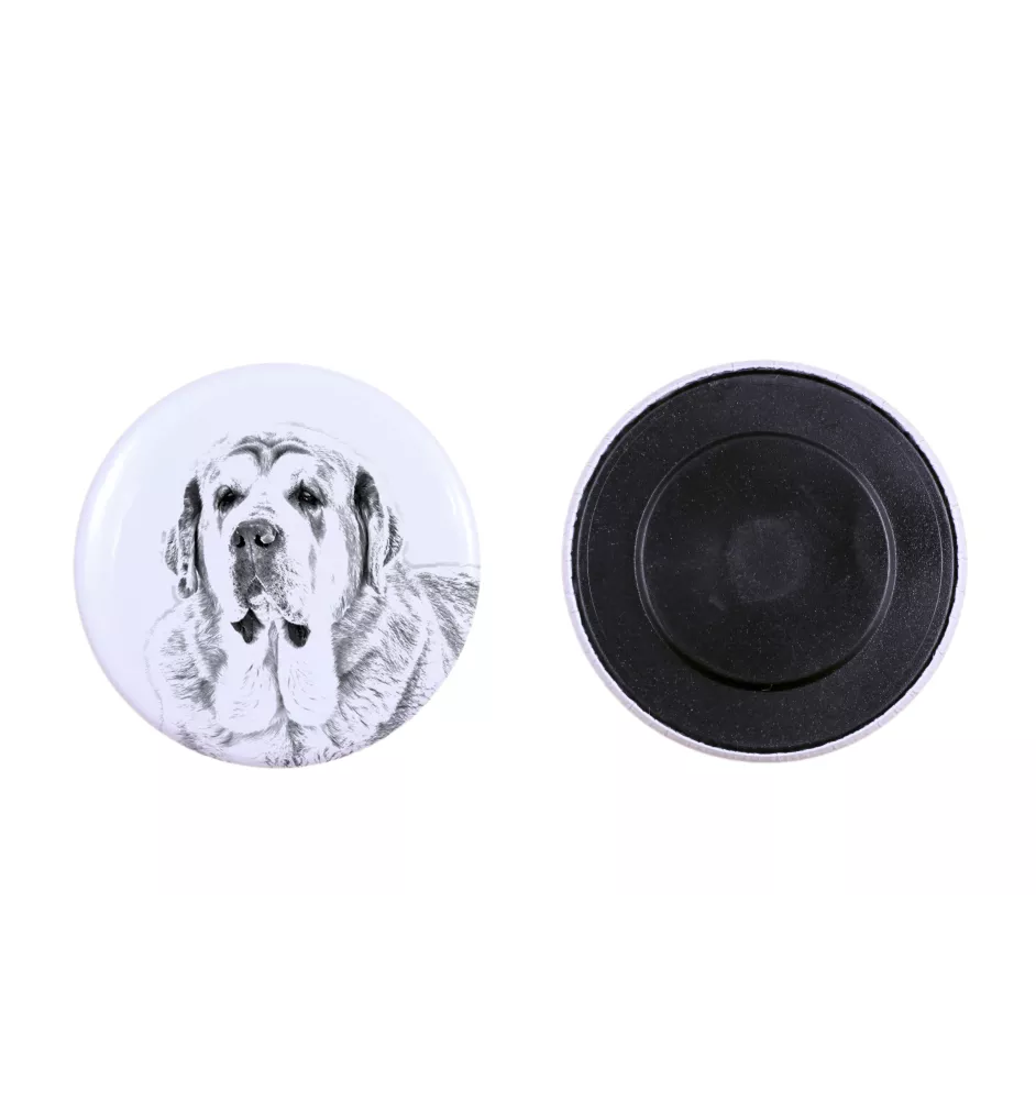 Mâtin espagnol, Mastin Leones - aimant avec un œil de chien, exceptionnellement léger, aimant puissant, produit fabriqué à la main par la marque Art-Dog