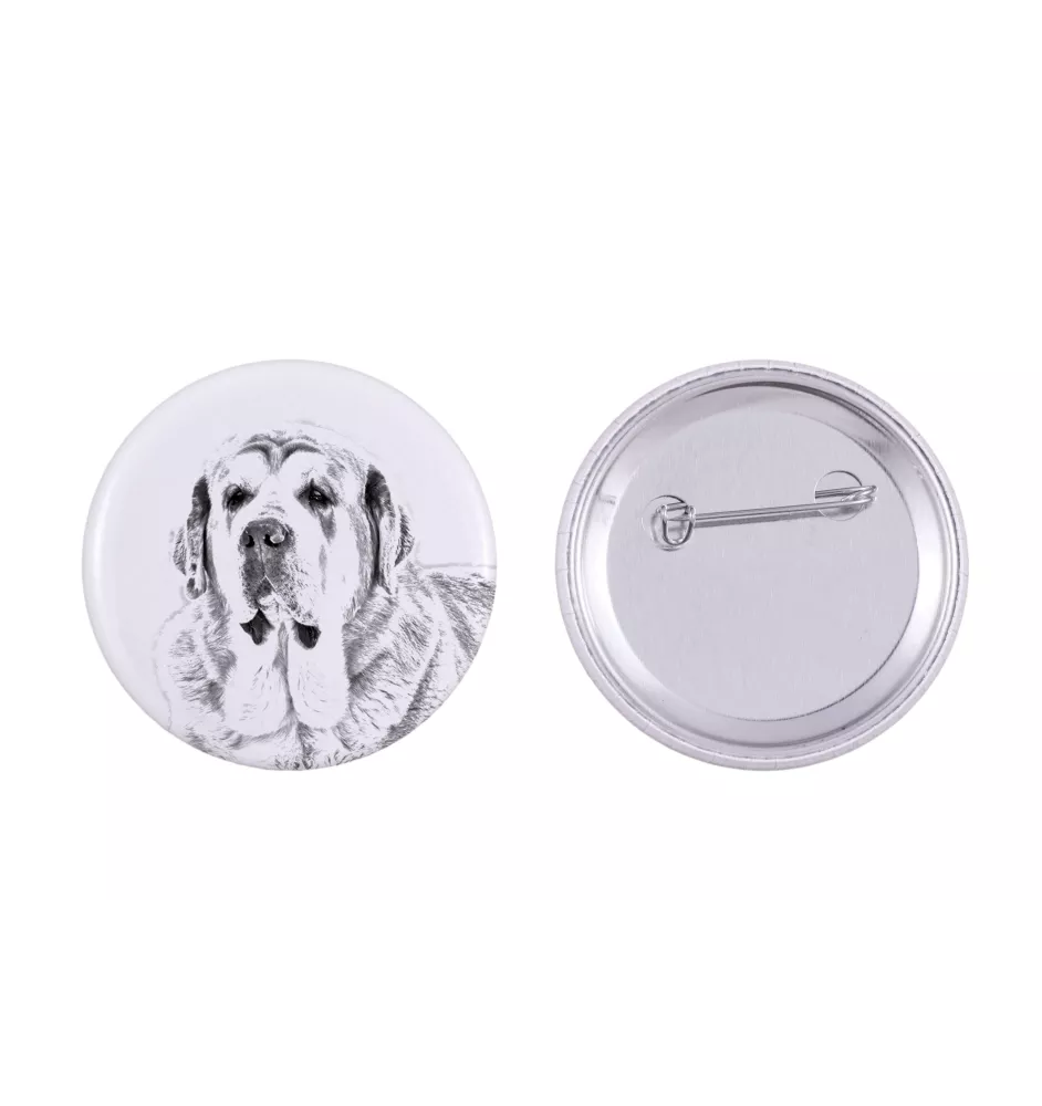Mâtin espagnol, Mastin Leones - badge avec votre chien, ajoutez votre propre photo, marque Art-Dog