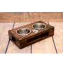 Spitz - support en bois avec des bols pour chien, bols pour chien en acier, cadeau pour l'adoption d'un chien de la marque Art-Dog