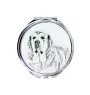 Mâtin espagnol, Mastin Leones - miroir de poche avec chien, miroir personnalisé pour sac à main, miroir compact avec impression de la marque Art-Dog