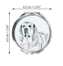 Mâtin espagnol, Mastin Leones - miroir de poche avec chien, miroir personnalisé pour sac à main, miroir compact avec impression de la marque Art-Dog