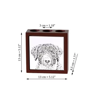 Chien d'eau espagnol, Chien turc - porte-stylo avec chien, organiseur de bureau avec impression, décoration de bureau personnalisée de la marque Art-Dog